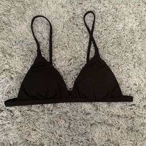 shein black triangle bikini top
